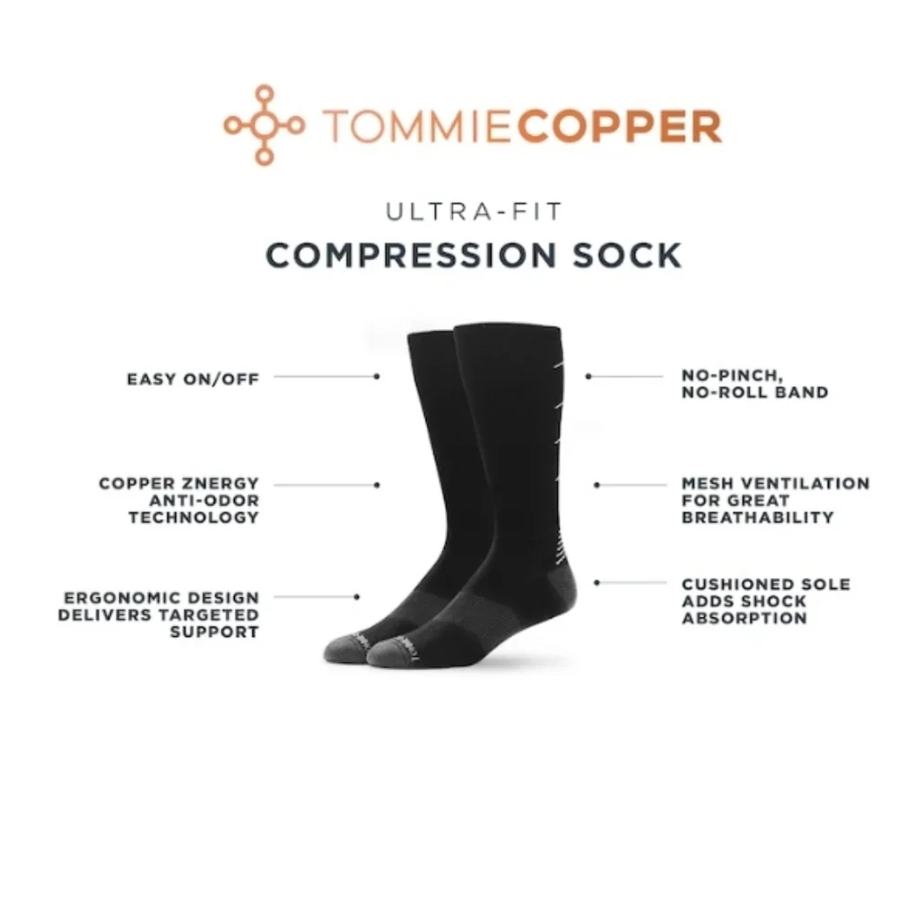 Tommie Copper Core Ultra-Fit Over The Calf Compression Socks 3/Pack